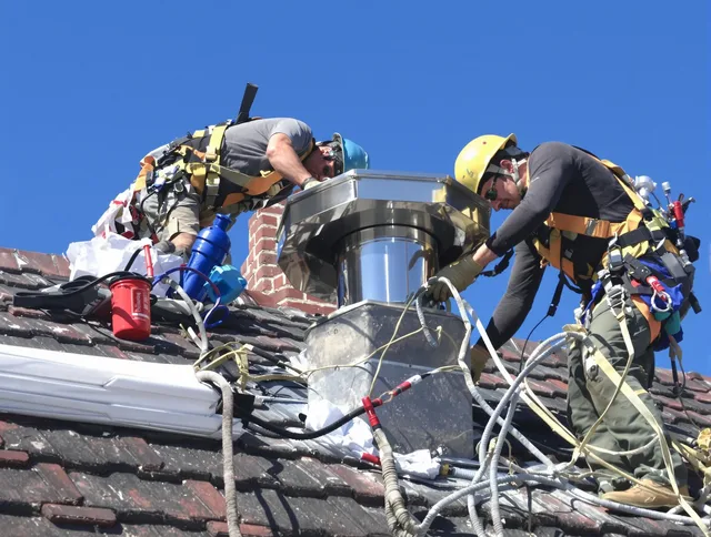 Protective chimney cap installed by Claremont Chimney Sweep in Claremont, CA