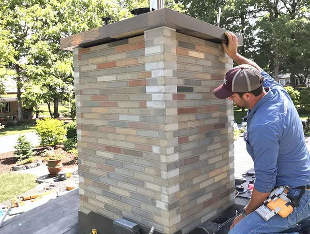 Claremont Chimney Sweep completing a modern chimney remodel in Claremont, CA