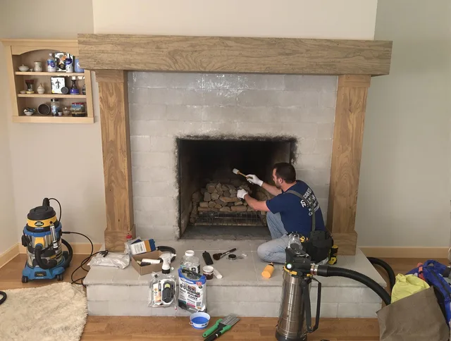 Detailed creosote removal process by Claremont Chimney Sweep in Claremont, CA