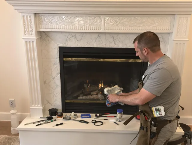 Claremont Chimney Sweep performing fireplace maintenance in Claremont, CA