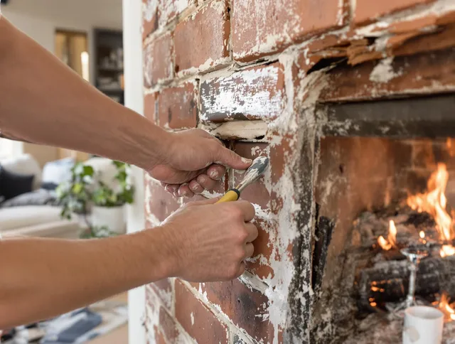 Routine fireplace repair by Claremont Chimney Sweep in Claremont, CA